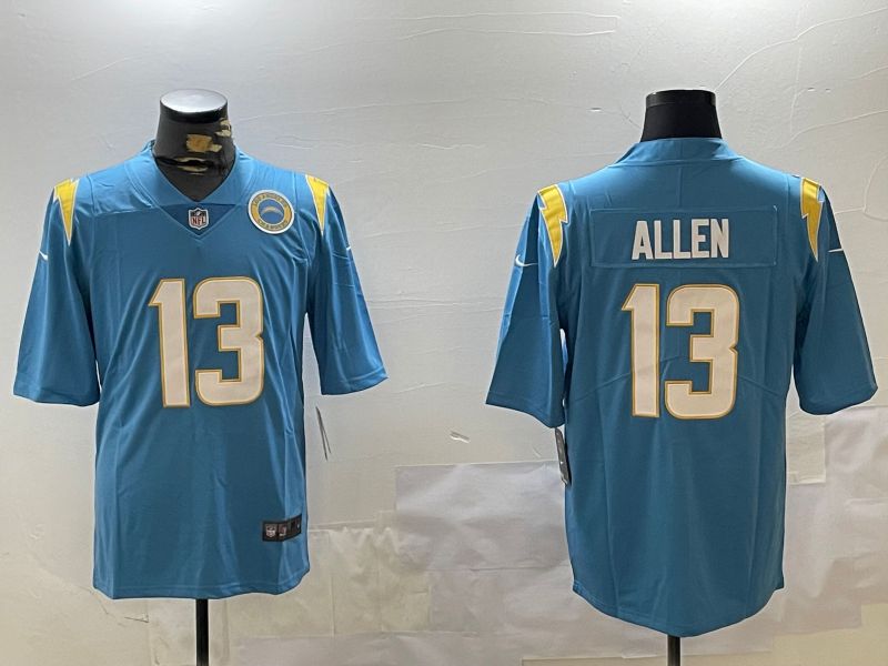 Men Los Angeles Chargers #13 Allen Light Blue Second generation 2024 Nike Limited NFL Jersey style 2